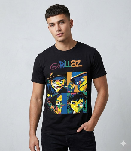Gorillaz graphic shirt black - shirt,