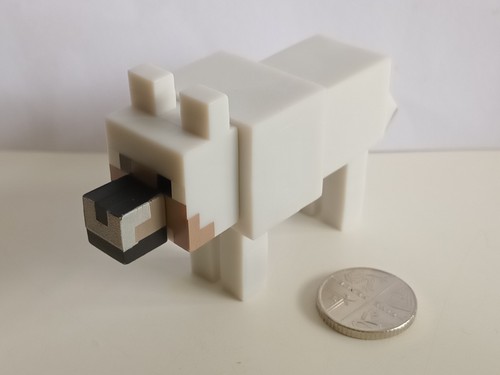 Minecraft wolf toy figure - wolf,