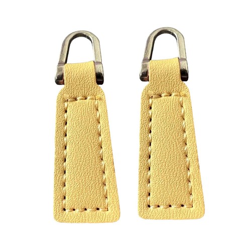 2pcs zipper pulls leather - pu,