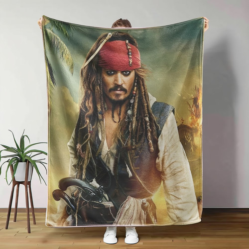 Pirate captain flannel blanket - flannel,