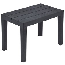 Large Black Plastic Garden Table Bench Weather Proof Plastic Furniture Outdoor