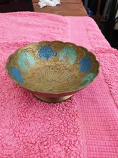 Vintage Enamel Painted Brass