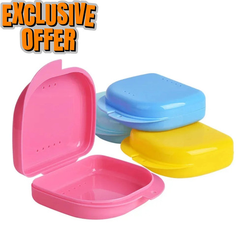Orthodontic retainer box teeth - box,