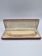 Vintage Pearls for a Princess Pompadour Original Case - 3 Rows - Sterling
