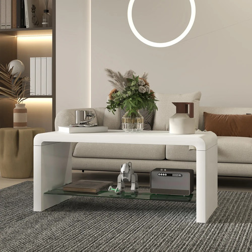 High gloss curved 2tier - curved,