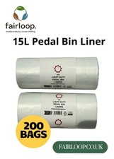 200 - 15L White Pedal Bin