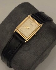 Seiko gold plated - quartz, tank