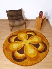 Mid-century shag round Rug