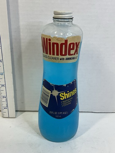 Vintage glass bottle windex - vintage,