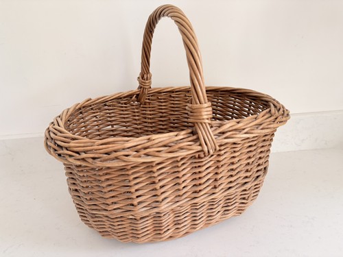 Vintage wicker basket large - basket,