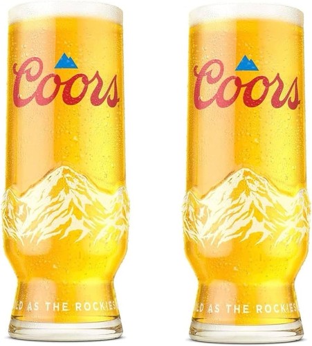 Coors half pint glasses - 2,
