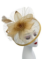 Women's Headband Alice Band Tear Drop Feathers Mesh Detailing Fascinator Races