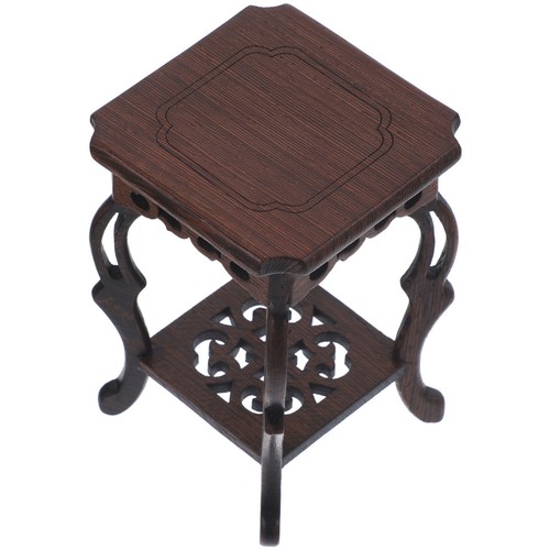 Wooden plant stand - wooden, chicken