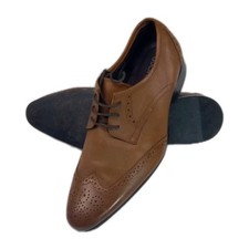 Gucinari Martl-14 Mid Tan Brown Formal Brogue Shoes Leather Upper EU 42 UK 8