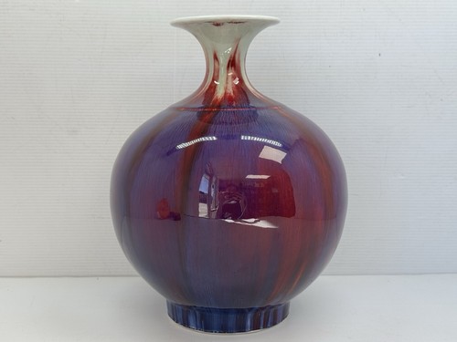 Chinese vase flambe porcelain - vase,