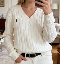 Ralph Lauren V Neck Cable Knit