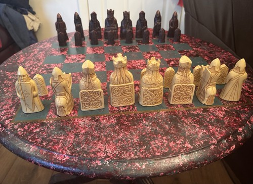 Unique hand painted chess - unique,