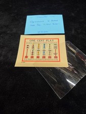 JENNINGS 1c LITTLE DUKE REPRO BUFF AWARD CARD ANTIQUE SLOT MACHINE #29-AC-9