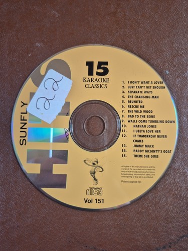Sunfly karaoke vol 151 - cd&g,