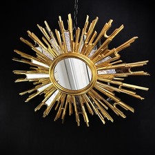 Gilded Mid-century Sun Mirror