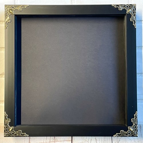 Black deep shadow box display - black,