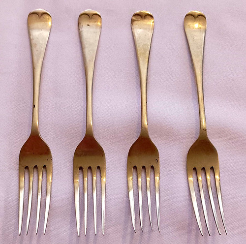 Set silver plate forks - a1,