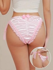 Pink Satin Lace-up Design