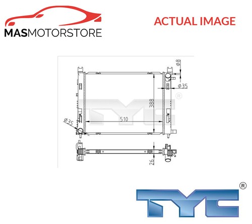 Engine cooling radiator tyc - radiator,
