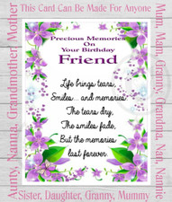 Birthday Memorial Grave Card