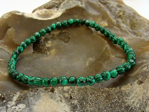 Unisex malachite 4mm bracelet - unisex,