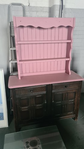 Mid century hand painted pink - hand,