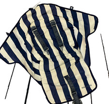 Maclaren Quest Seat Fabric Butchers Blue and White Stripes