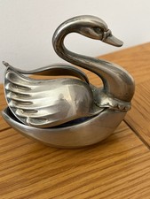 Silver Metal Swan Shaped