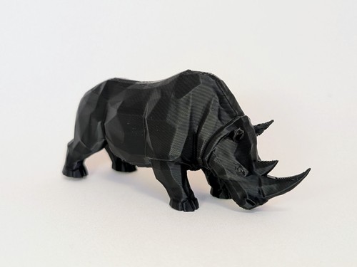 Low poly rhino - poly, desk