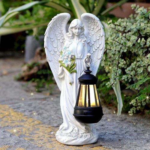 Solar led lighted angel - led,