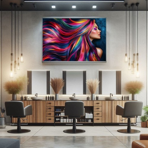 Hair salon wall art print - salon,