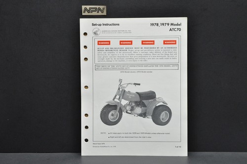 Vtg nos 1978 - honda, atc70