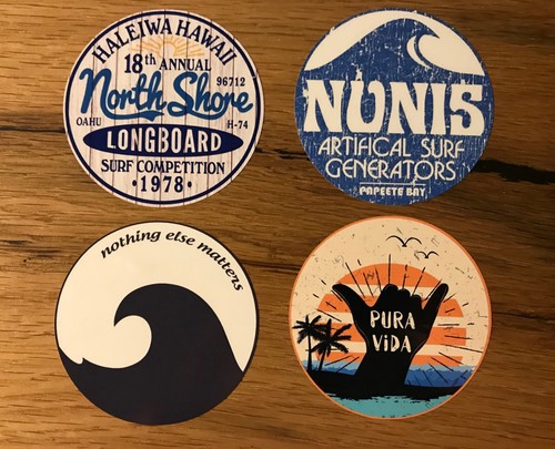 Surf stickers vintage beach - vintage,