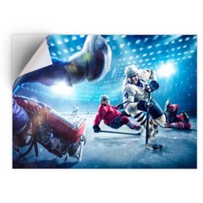 1x Vinyl Sticker Ice Hockey Game Puck Sport Goal #51217