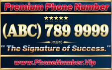 Premium Phone Number , Fancy