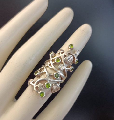 Boho garden silver shield ring - silver,