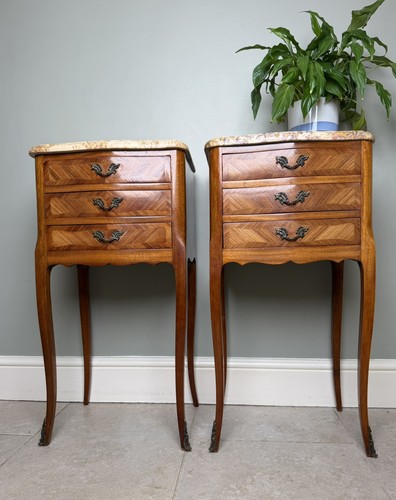 French marquetry bedside - french,
