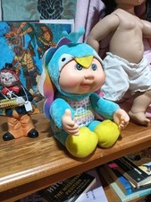 CABBAGE PATCH KIDS CPK soft 9" doll RAINBOW GARDEN MILA PEACOCK sucks thumb