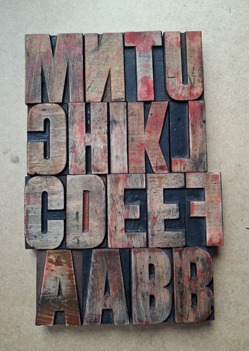 Vintage wooden letterpress - vintage,