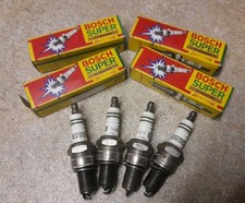 Vintage BOSCH WR7DC Super R6 Spark Plugs. Set Of 4.