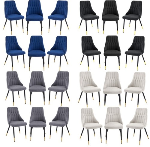 Velvet dining chairs - velvet,