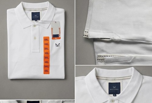 Crew clothing white solid - clothing, polo