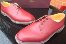 Dr Martens 1461 Steed oxblood quilon leather shoes UK 10 EU 45 Made in England 