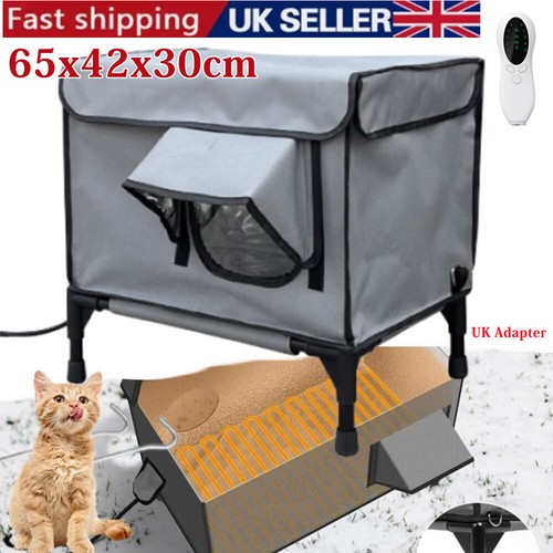 Heated cat house large - heated,