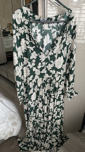 Zara green floral maxi dress - zara,